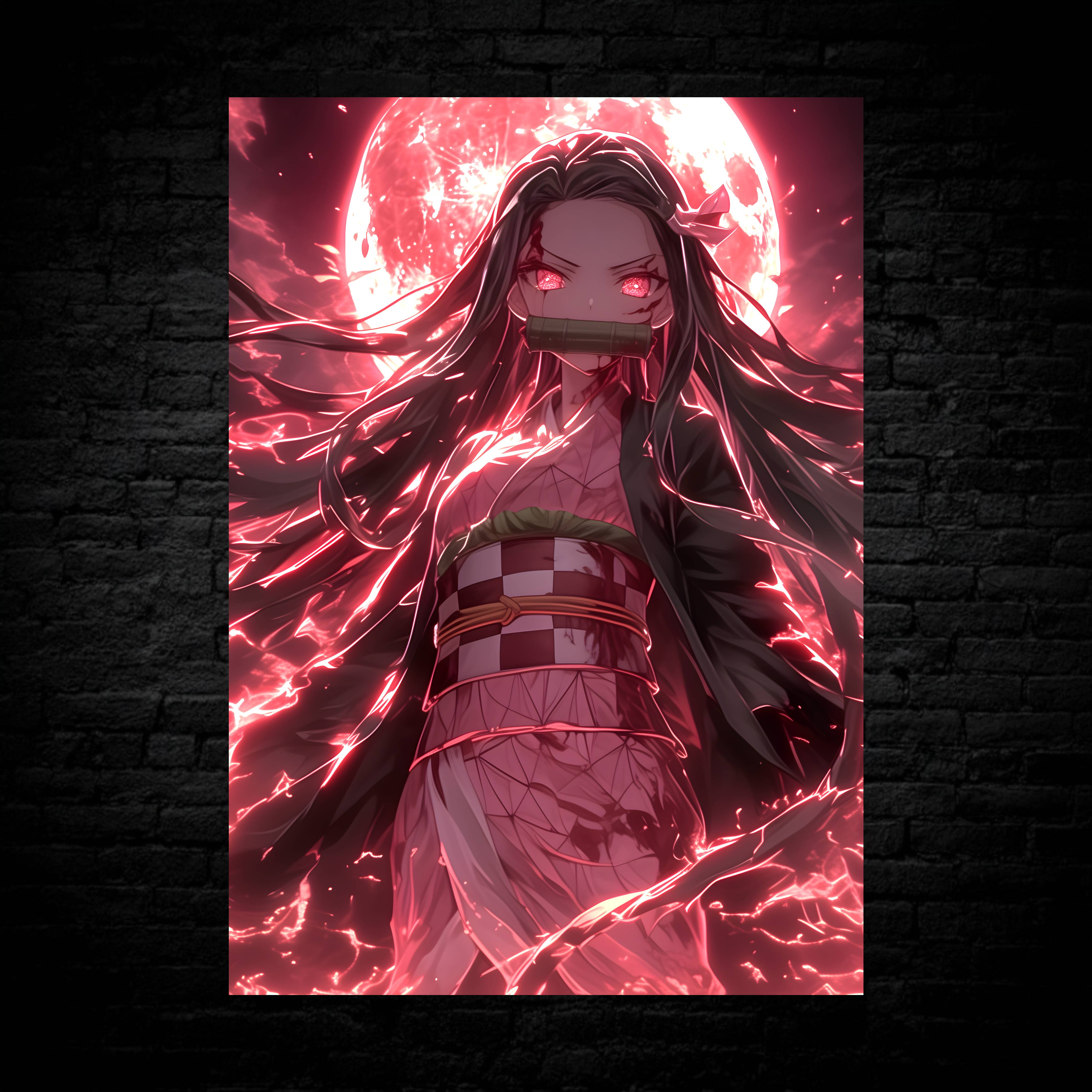 Blood Moon Nezuko Poster – Hakuro