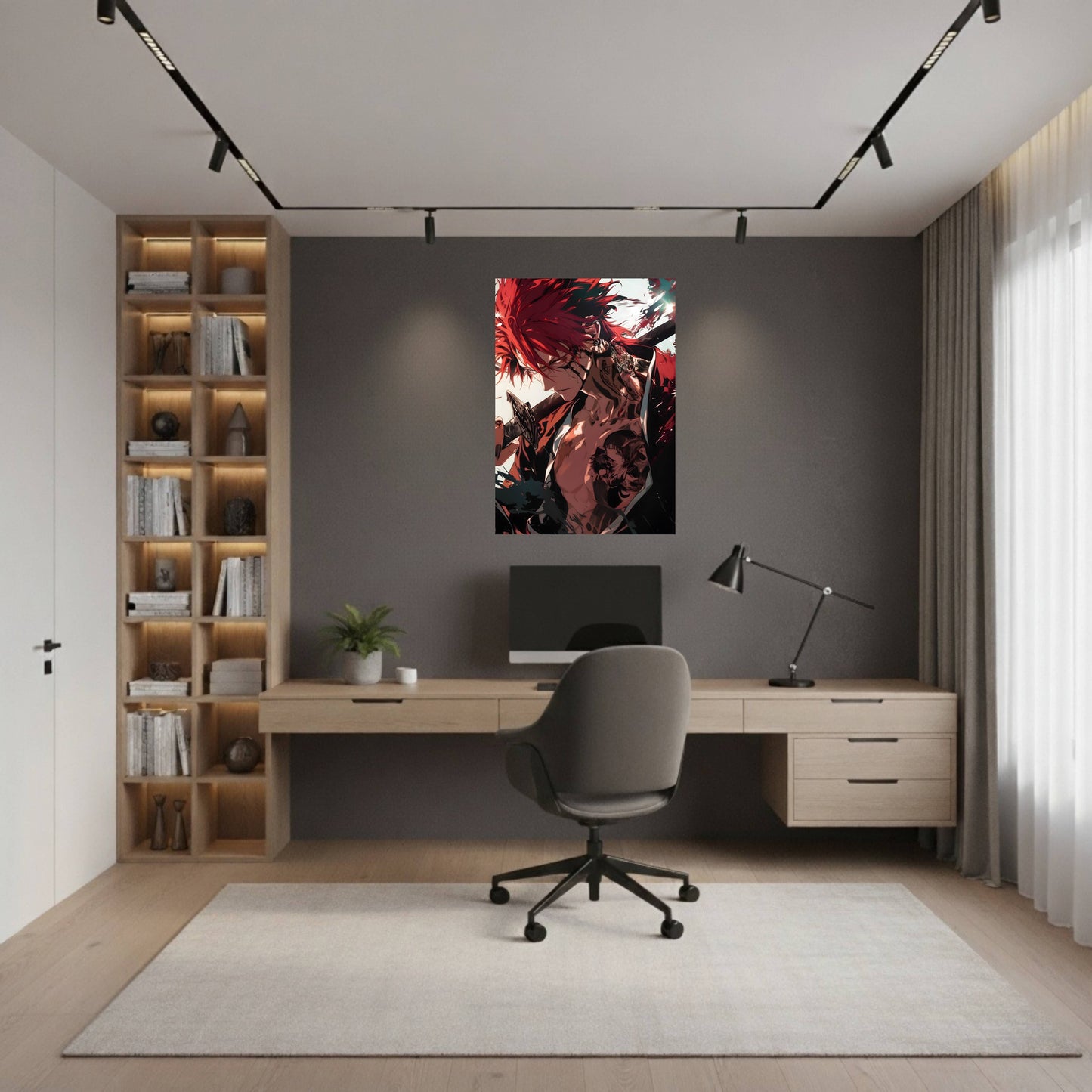 Abarai Renji Battle Stance Fan Art Poster