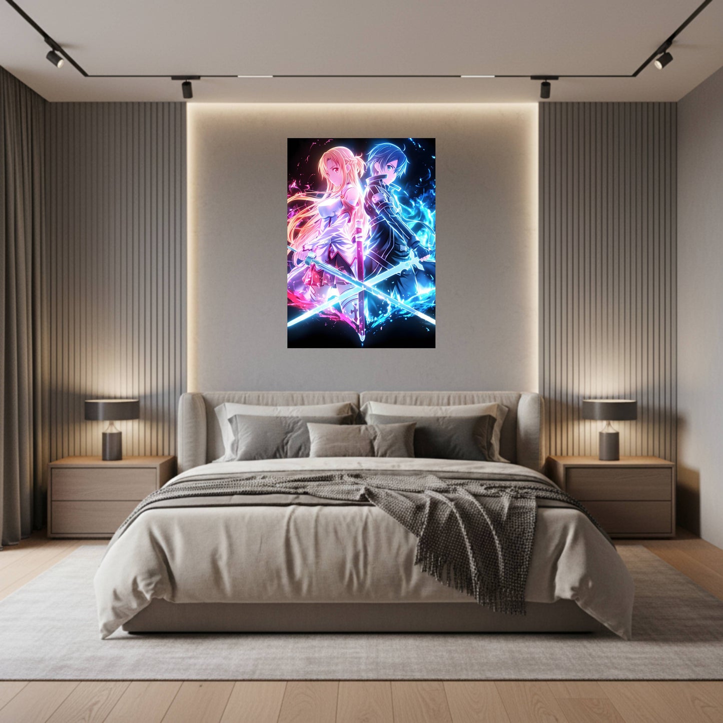 Kirito & Asuna Neon Poster