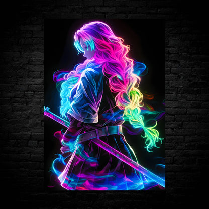 Mitsuri Kanroji: Neon Edition Poster