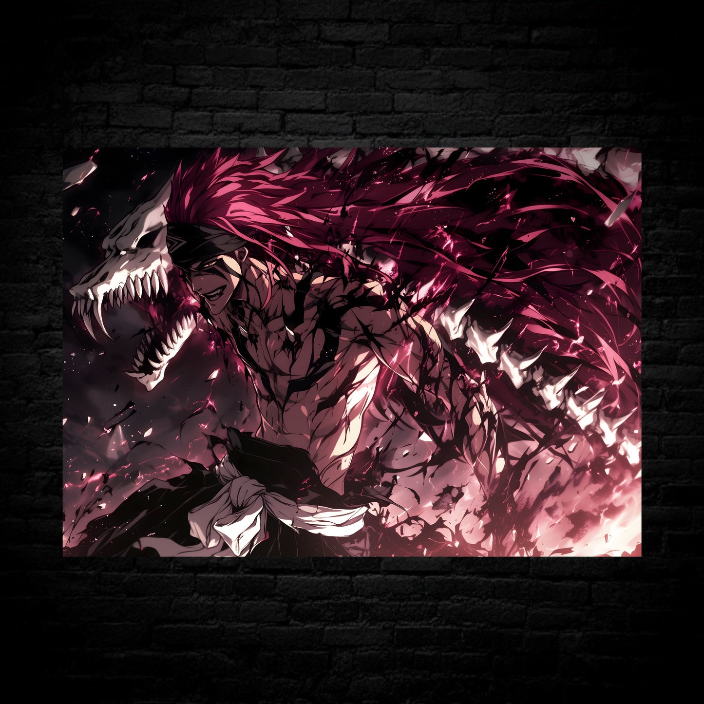 Abarai Renji Crimson Serpent Poster