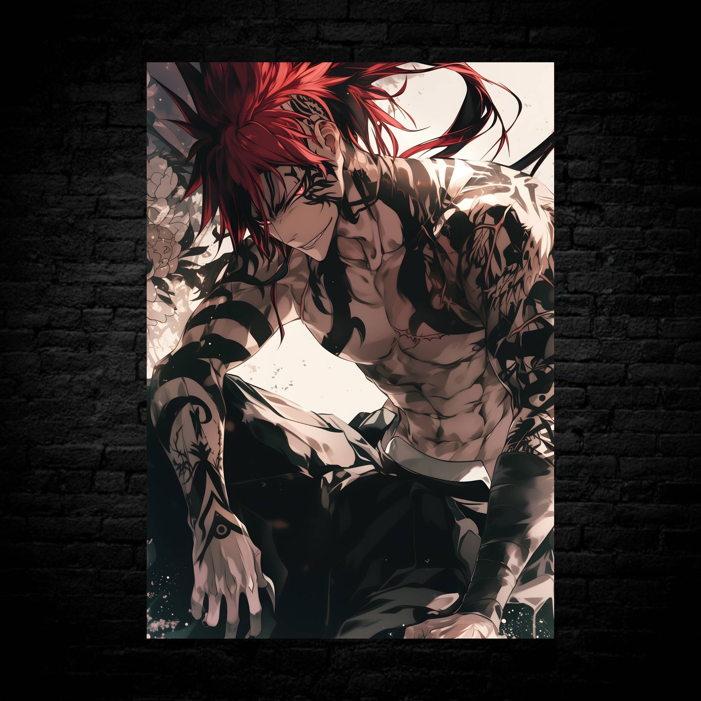 Abarai Renji Bare Chested Fan Art Poster