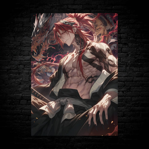 Abarai Renji Dragon Fan Art Poster