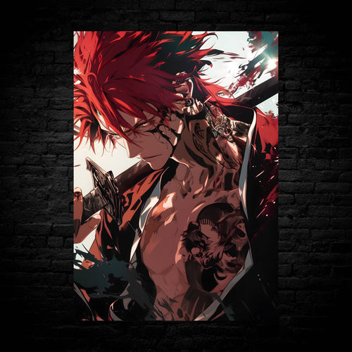 Abarai Renji Battle Stance Fan Art Poster