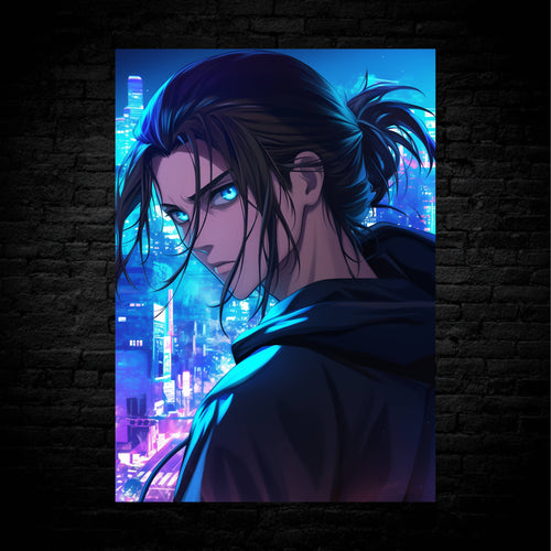 Eren Yeager: City Skyline Poster