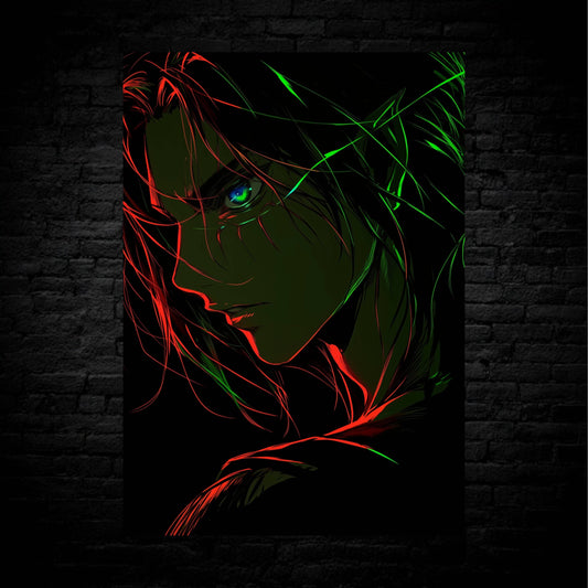 Eren Yeager: Neon Poster