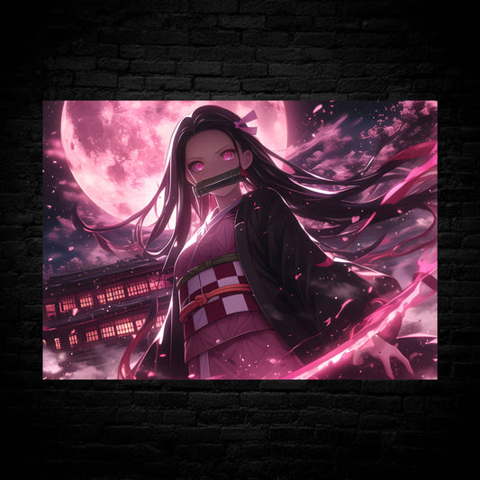 Nezuko Kamado Moonlight Bloom Poster