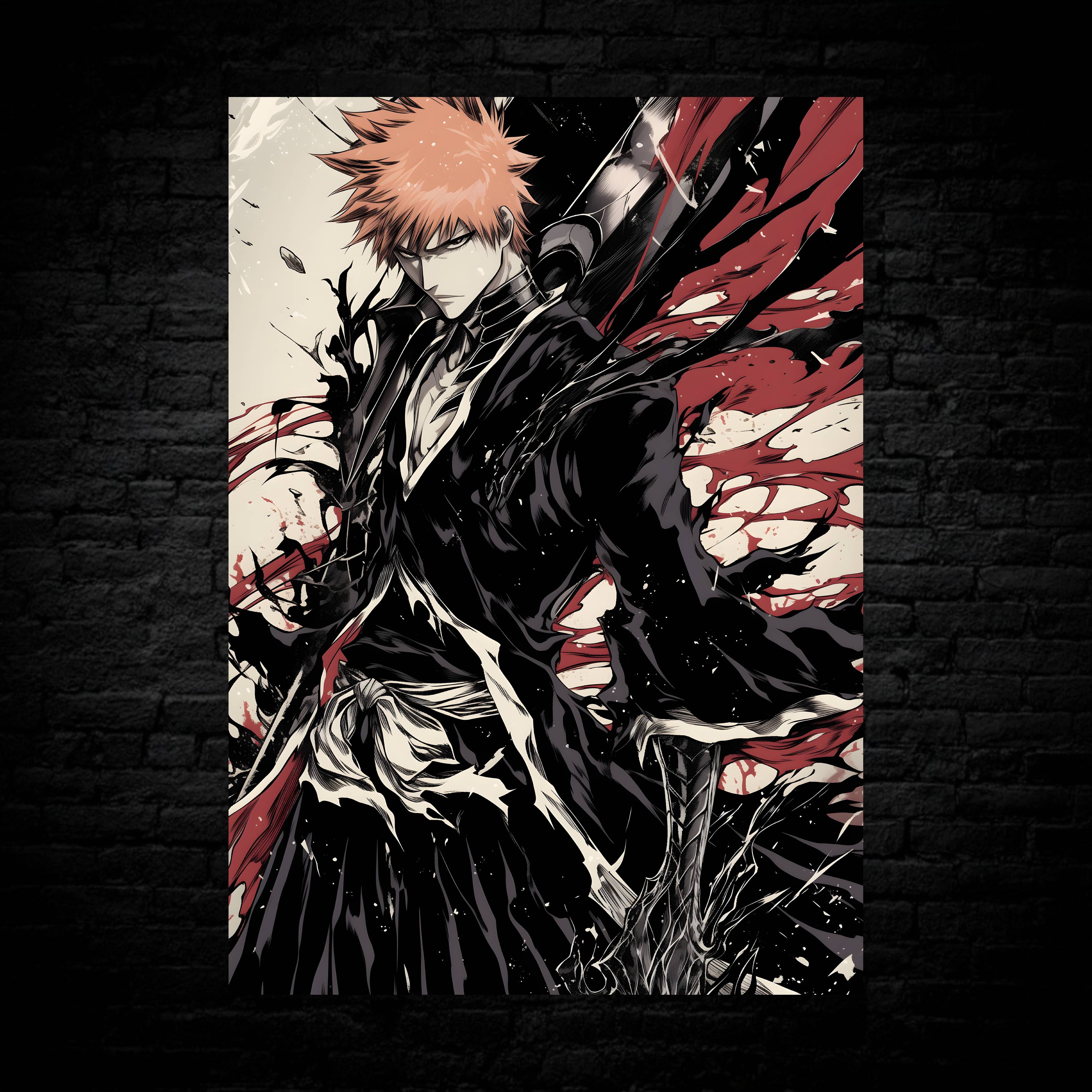 Kurosaki Ichigo Bankai Comic Art Styled Poster – Hakuro
