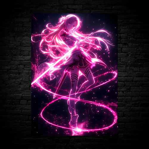 Asuna Neon Poster