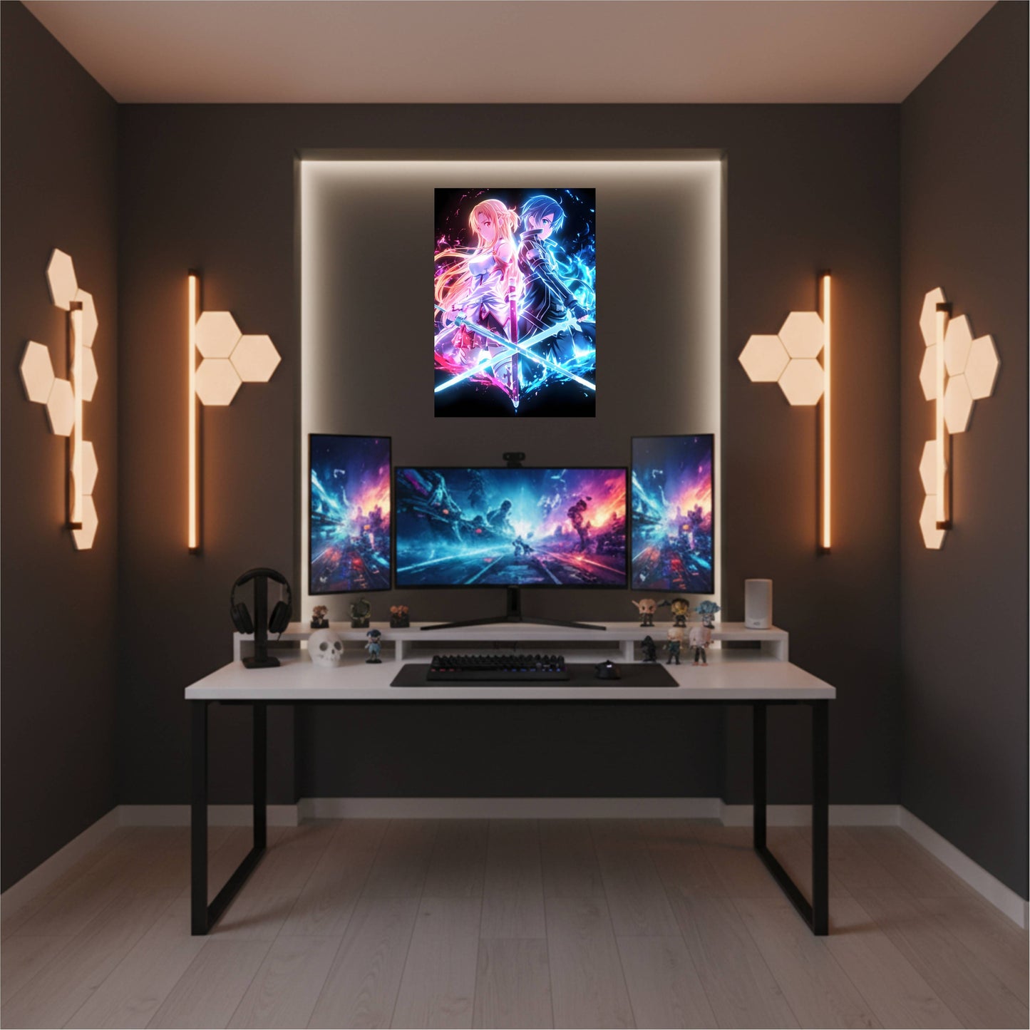 Kirito & Asuna Neon Poster