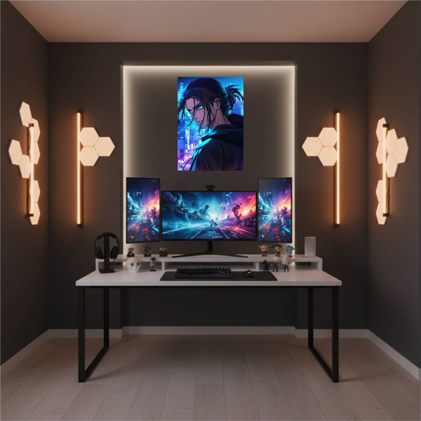 Eren Yeager: City Skyline Poster