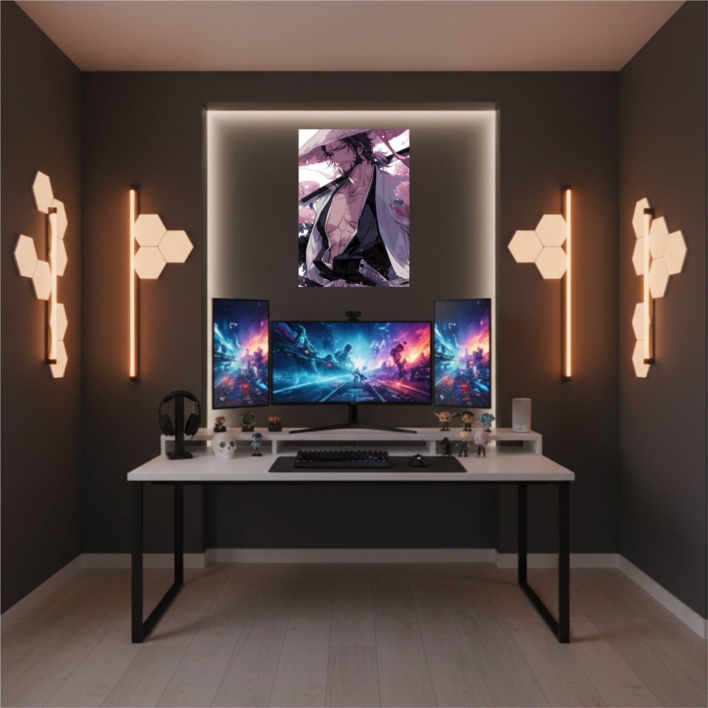 Kyōraku Shunsui Blooming Steel Poster