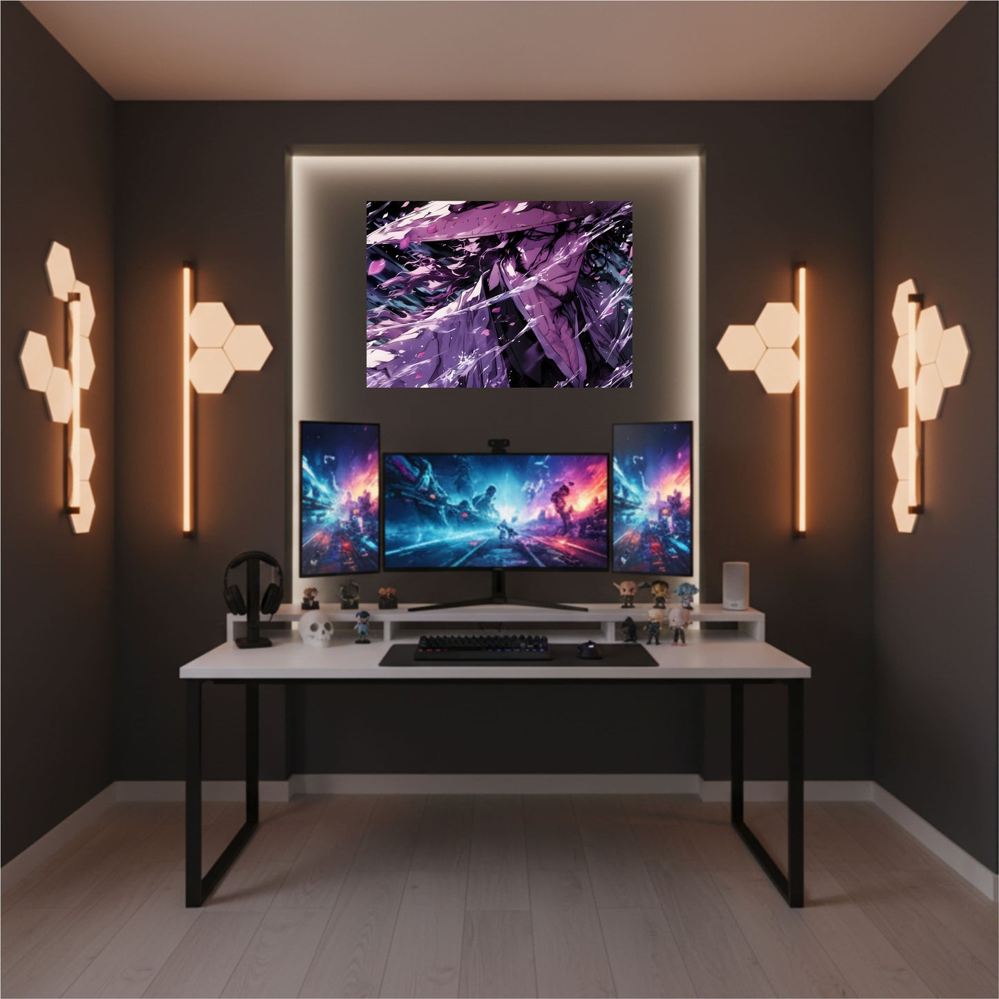 Kyōraku Shunsui Petals of Battle Poster