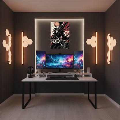 Kurosaki Ichigo Bankai Comic Art Styled Poster