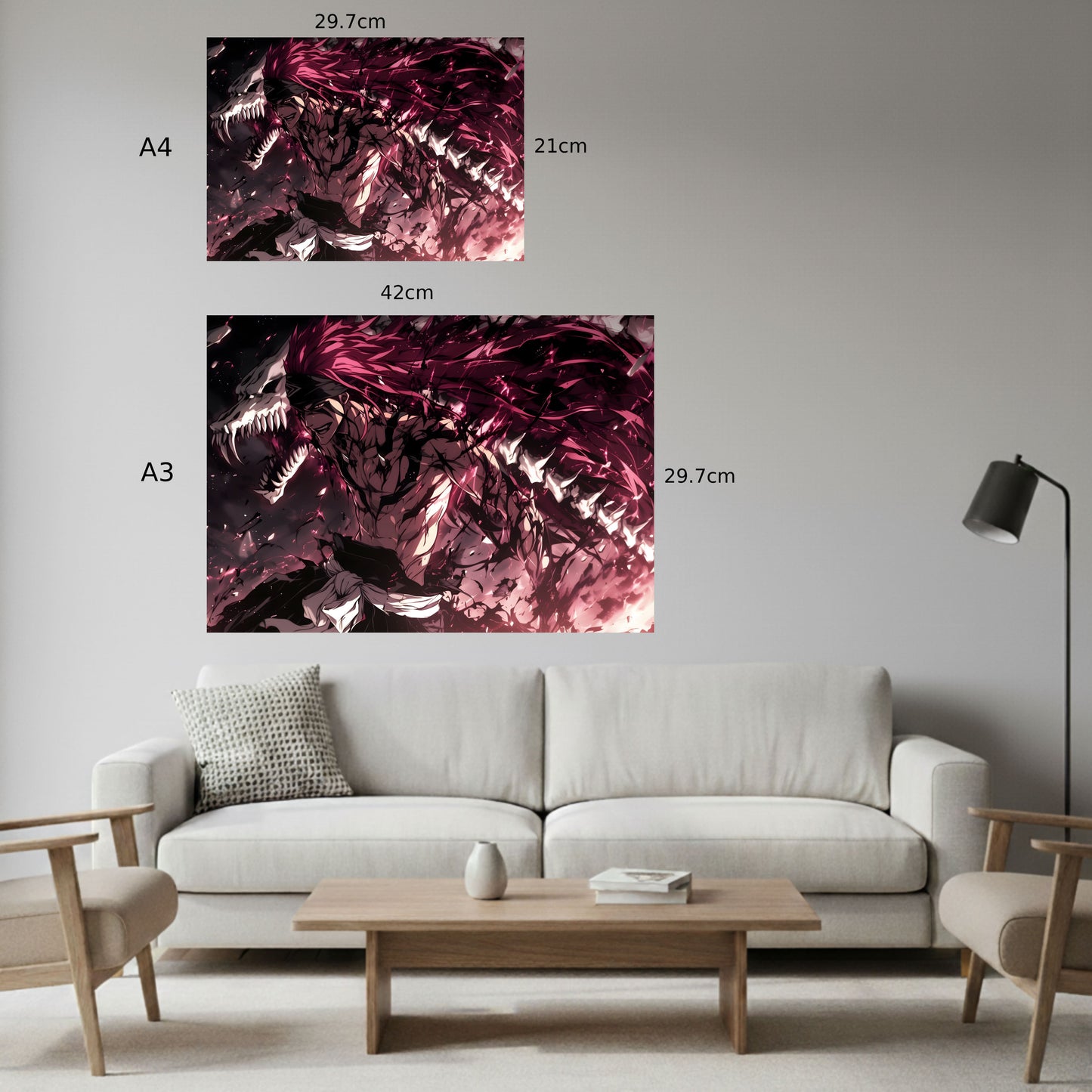 Abarai Renji Crimson Serpent Poster