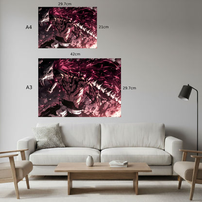 Abarai Renji Crimson Serpent Poster