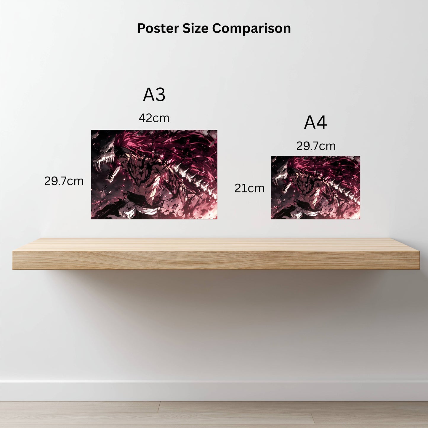 Abarai Renji Crimson Serpent Poster