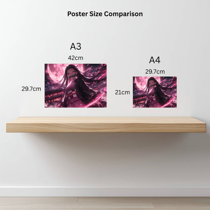 Nezuko Kamado Moonlight Bloom Poster