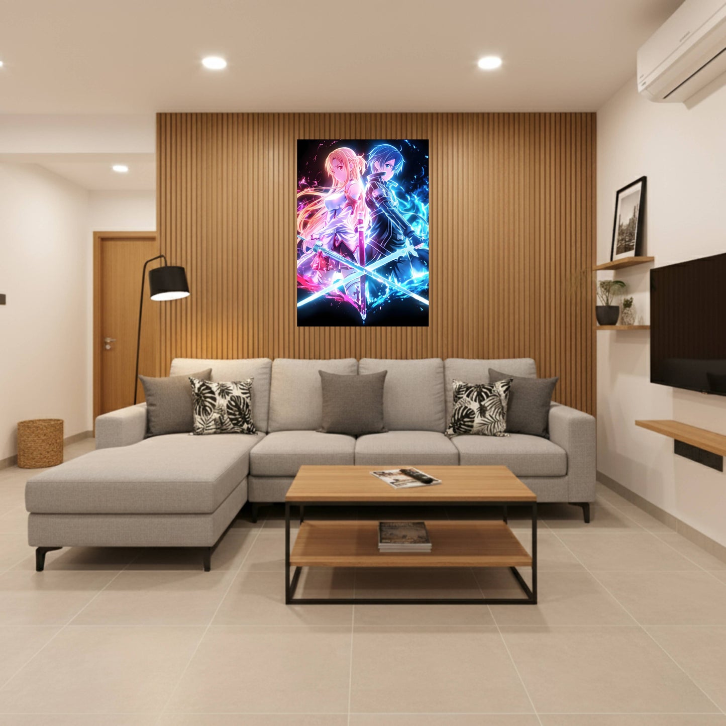 Kirito & Asuna Neon Poster