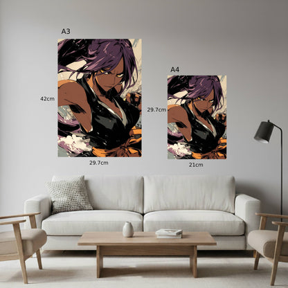 Shihouin Yoruichi Combat Stance Poster