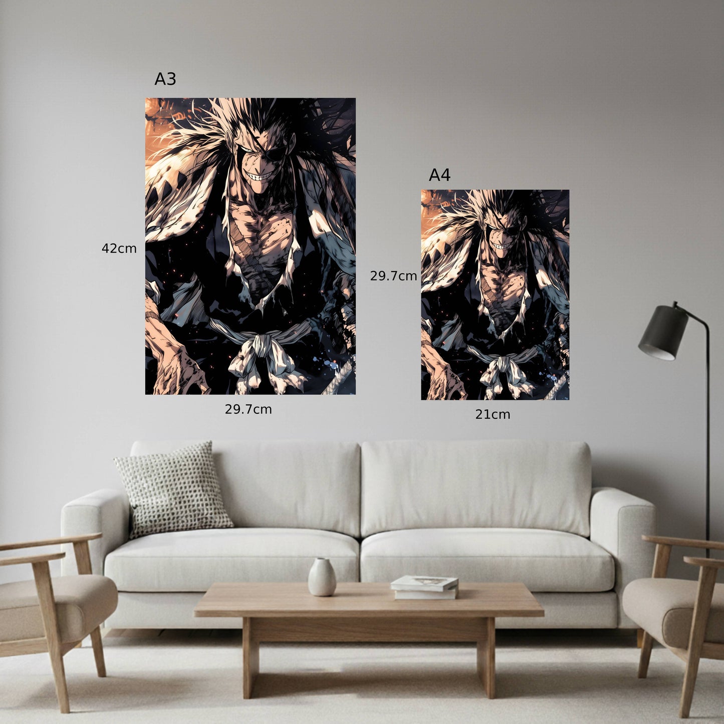 Zaraki Kenpachi Battle Worn Poster