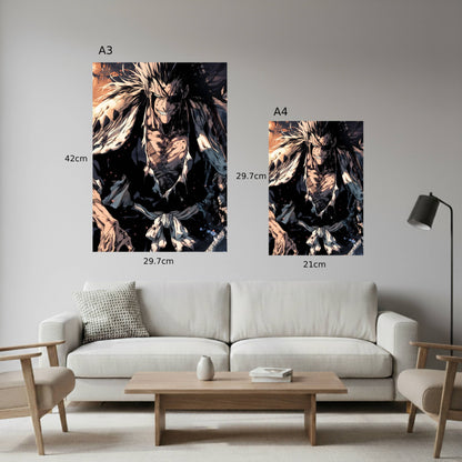 Zaraki Kenpachi Battle Worn Poster