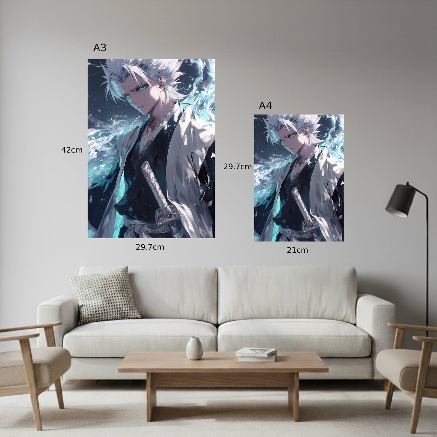 Hitsugaya Toshiro Ice Aura Poster