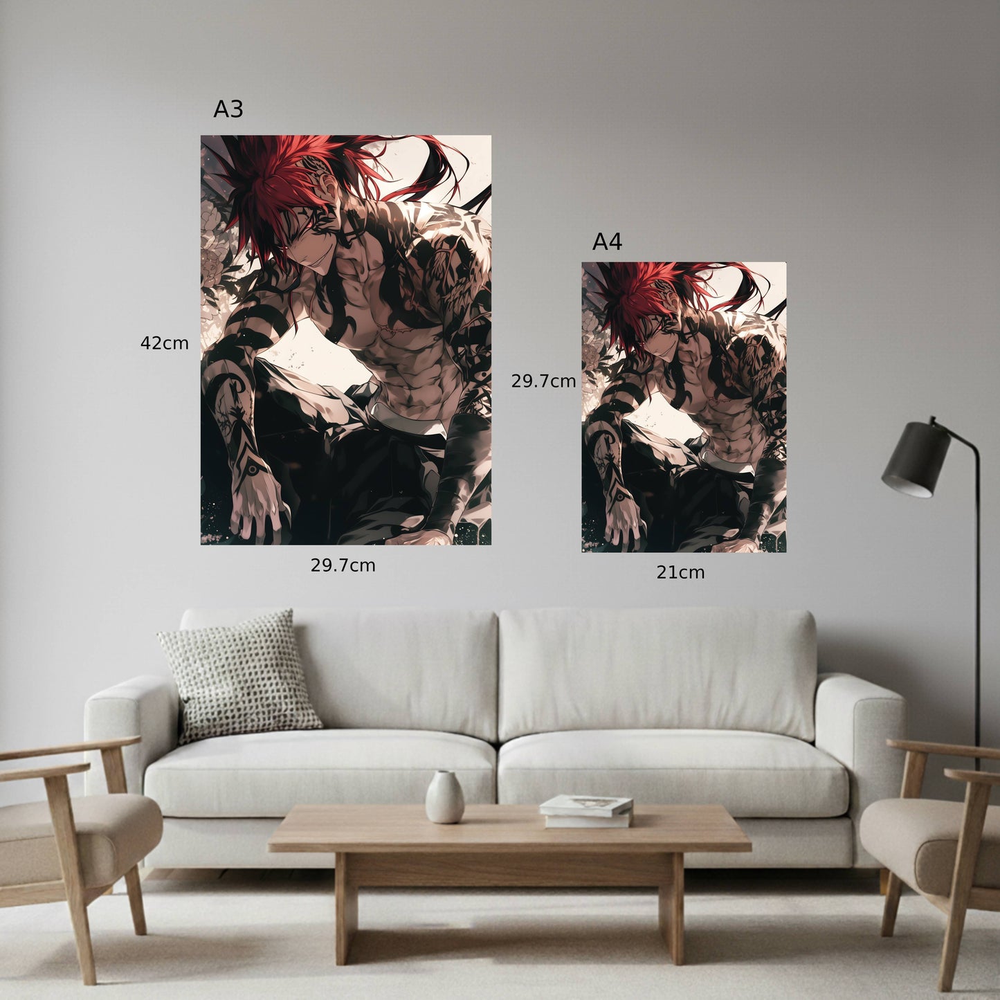 Abarai Renji Bare Chested Fan Art Poster