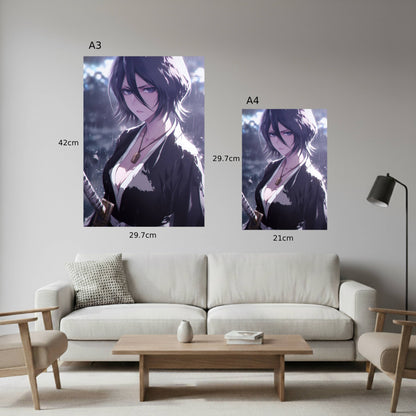 Kuchiki Rukia Rain Resolve Poster