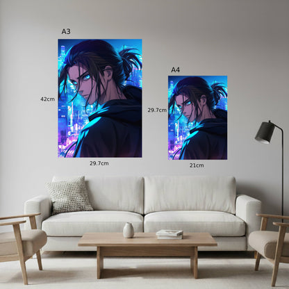 Eren Yeager: City Skyline Poster