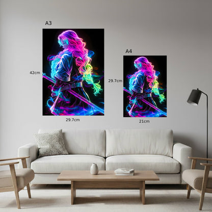 Mitsuri Kanroji: Neon Edition Poster