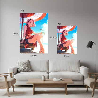 Sakura: Beach Day Poster