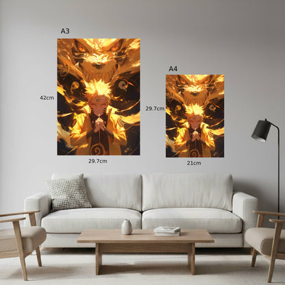 Naruto Uzumaki : Nine-Tails Chakra Mode Poster