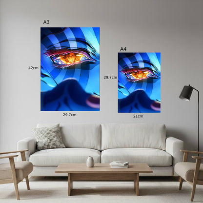 Akaza: Tanjiro’s Reflection Poster