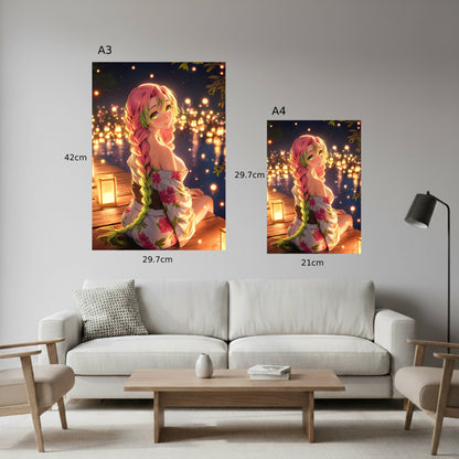 Mitsuri Kanroji : Lantern Lake Poster