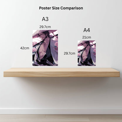 Kyōraku Shunsui Blooming Steel Poster