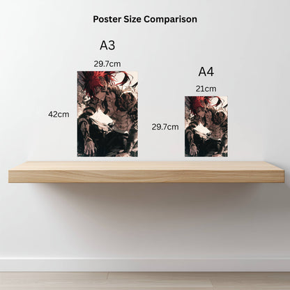 Abarai Renji Bare Chested Fan Art Poster