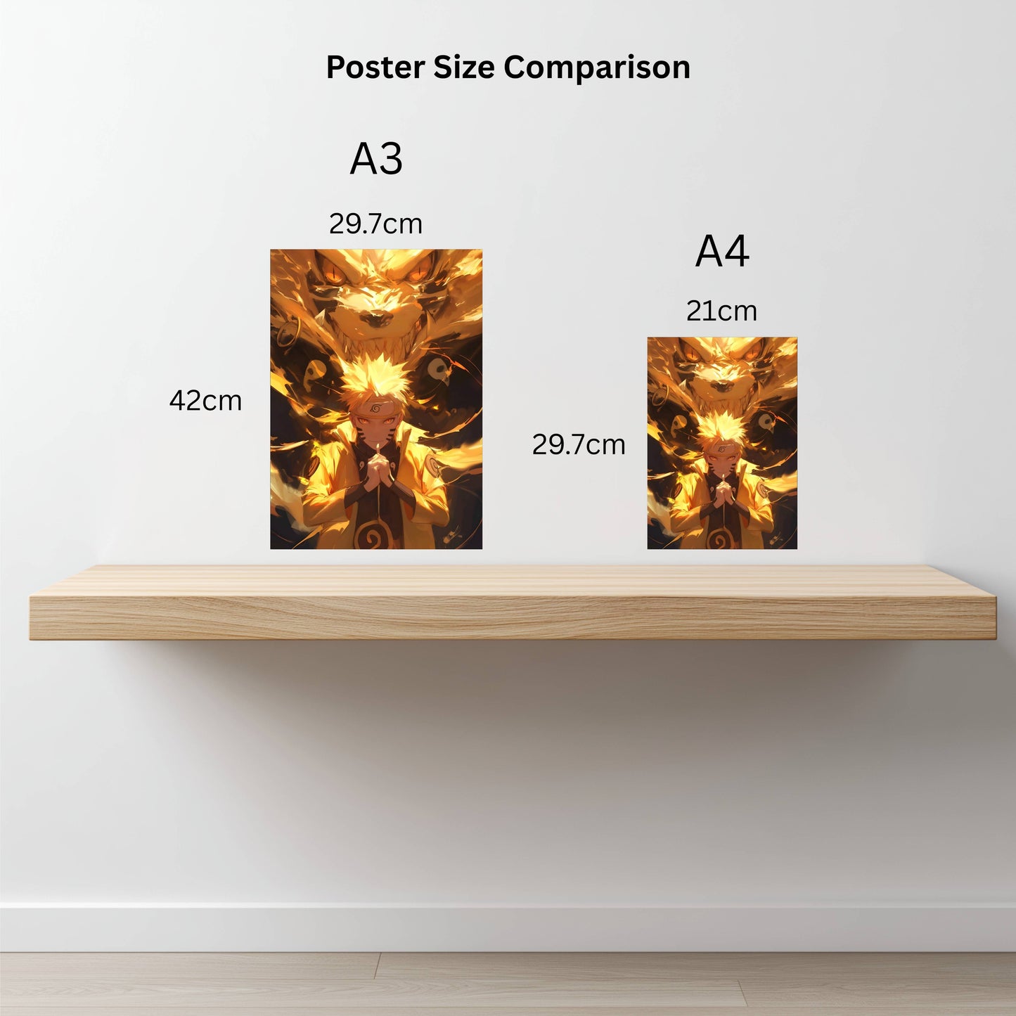 Naruto Uzumaki : Nine-Tails Chakra Mode Poster