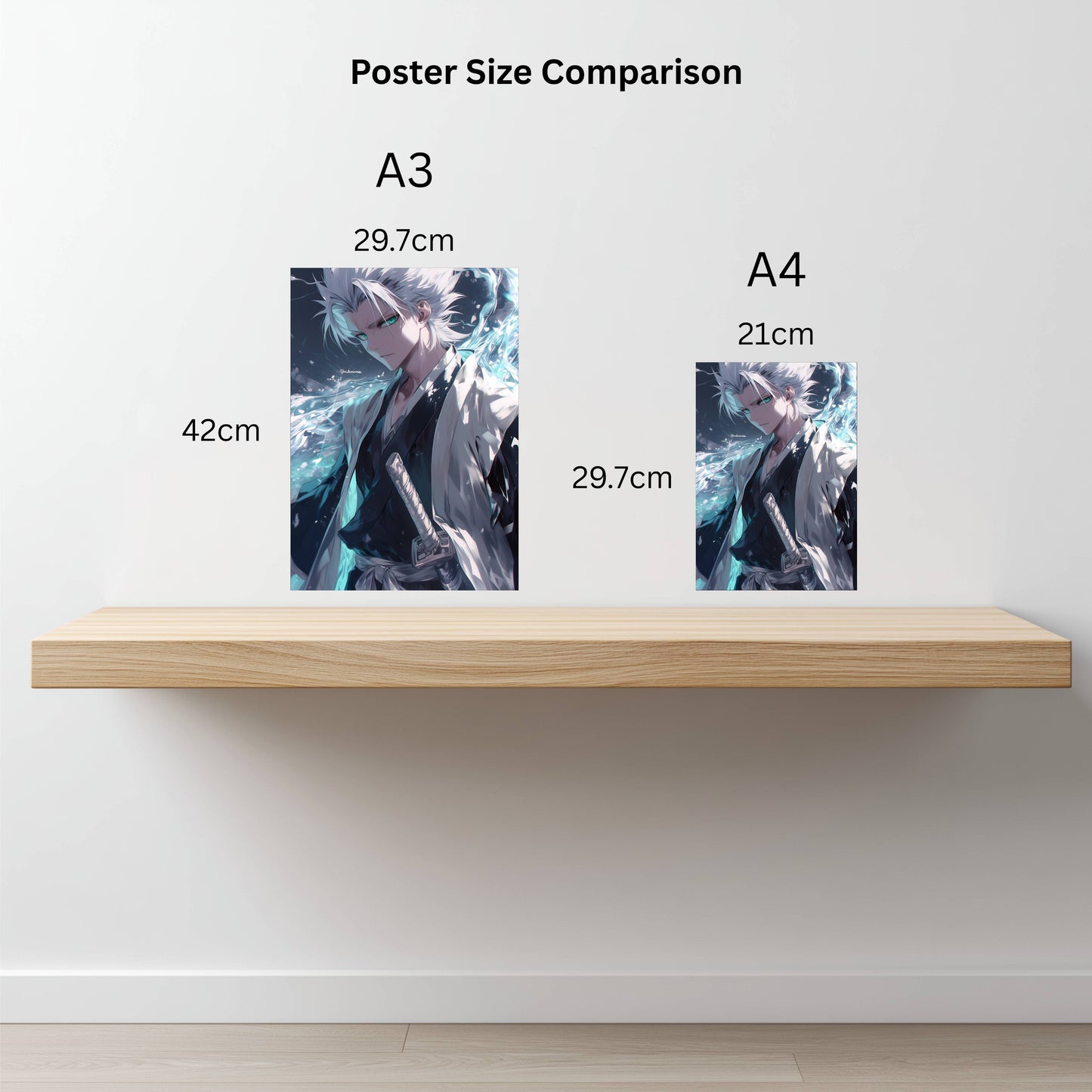 Hitsugaya Toshiro Ice Aura Poster