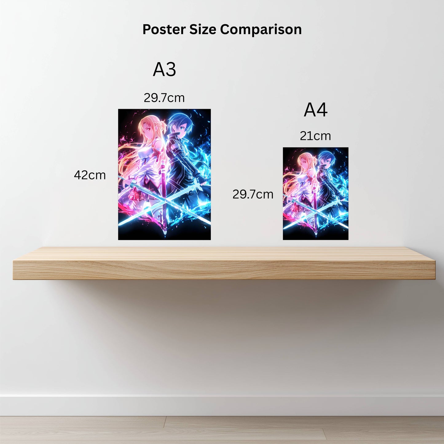 Kirito & Asuna Neon Poster