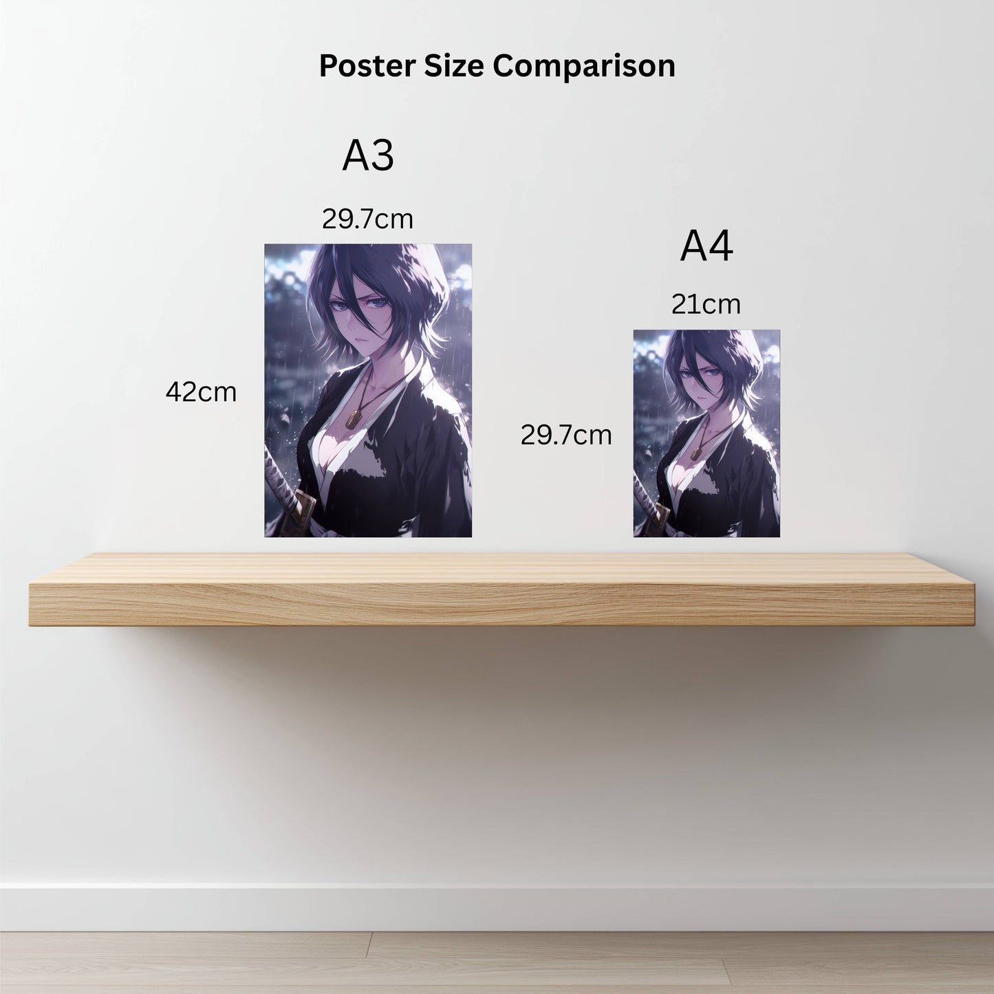 Kuchiki Rukia Rain Resolve Poster