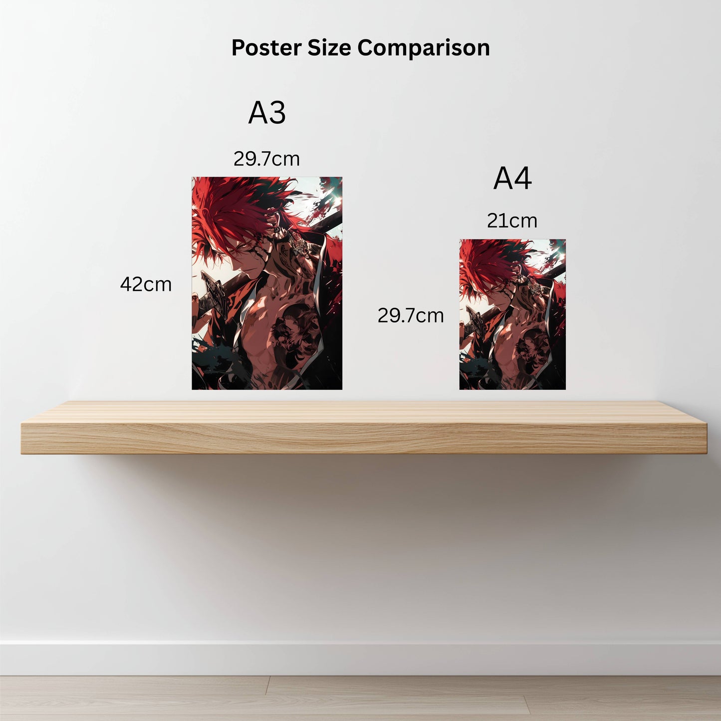 Abarai Renji Battle Stance Fan Art Poster