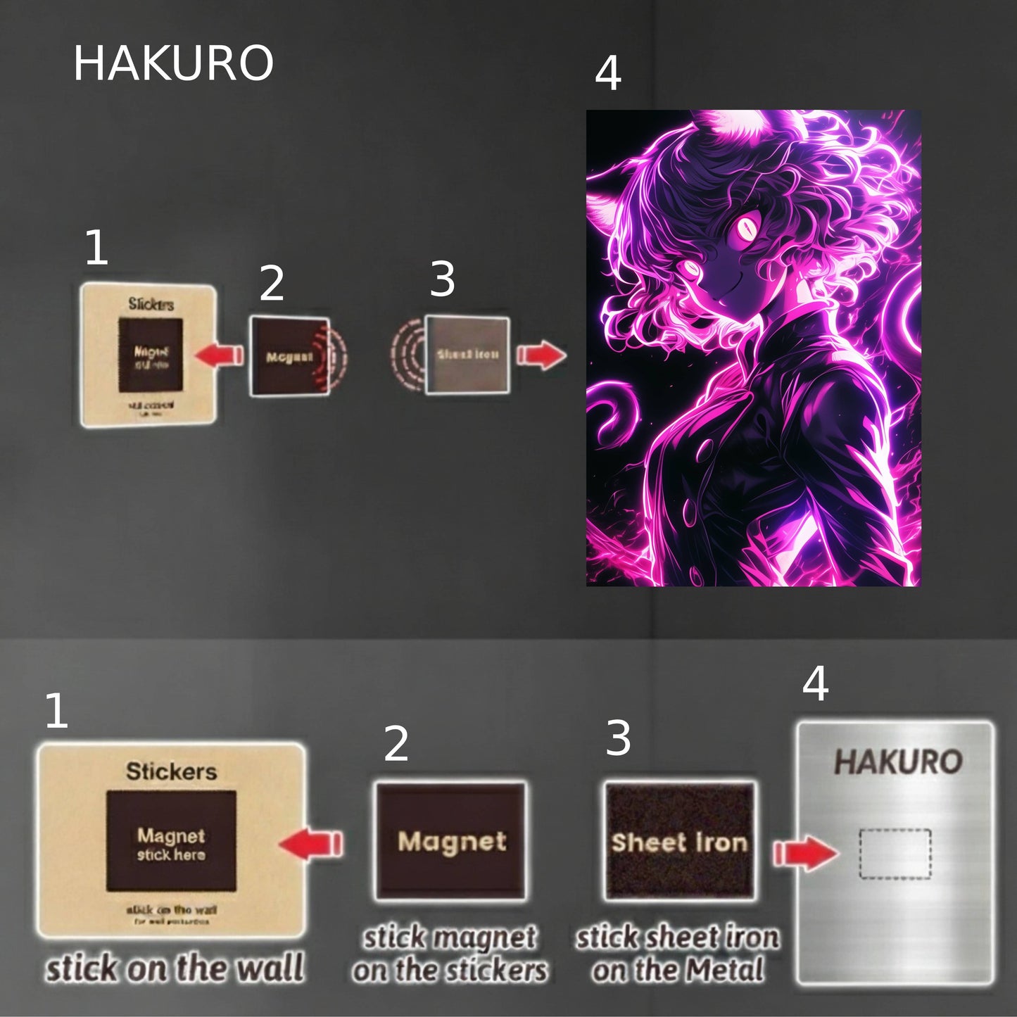 Neferpitou: Neon Poster