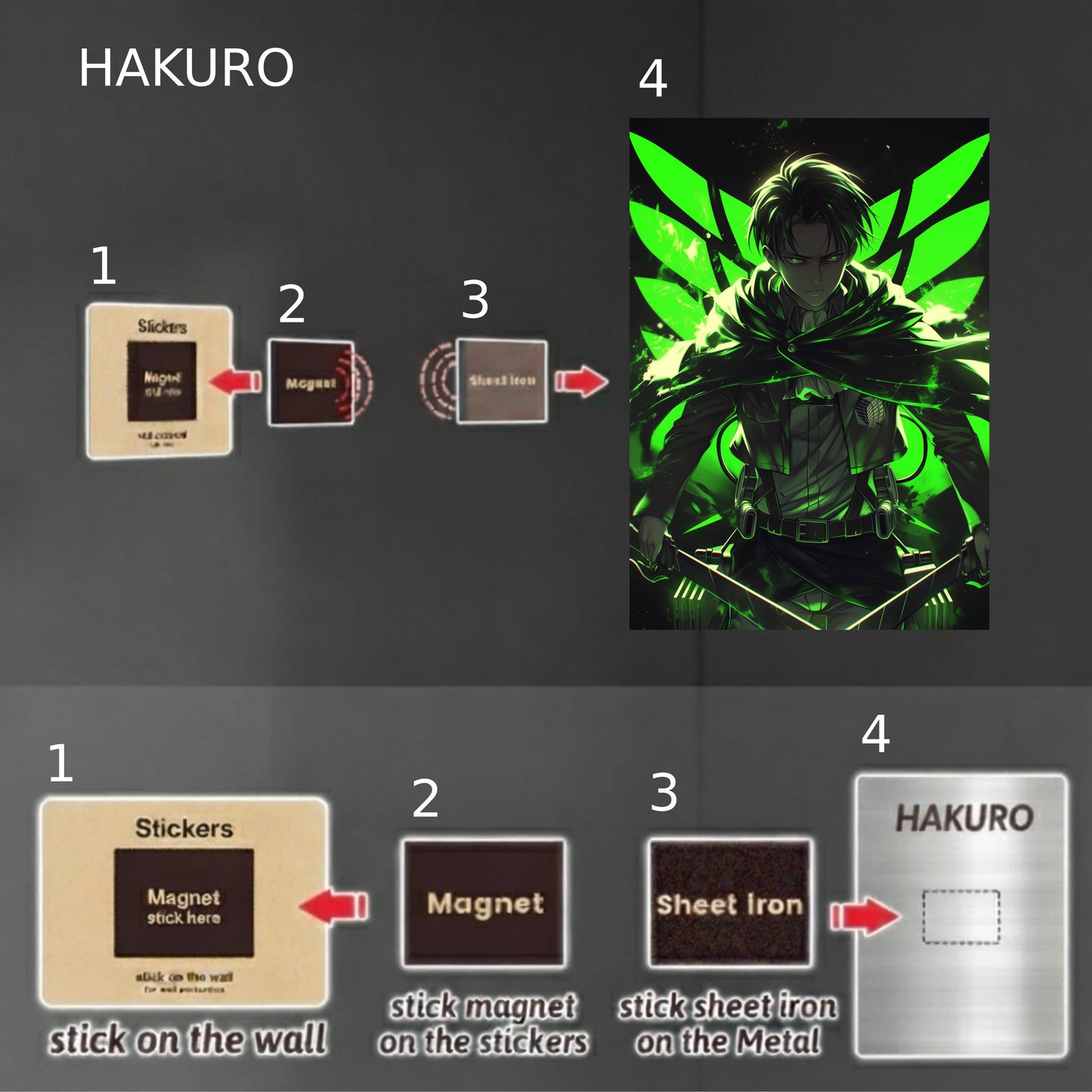 Levi: Neon Wings Of Liberty Poster