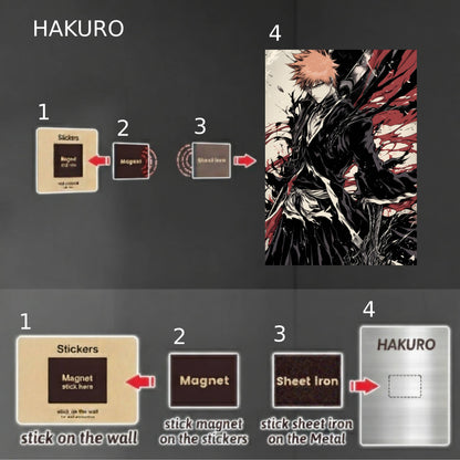 Kurosaki Ichigo Bankai Comic Art Styled Poster