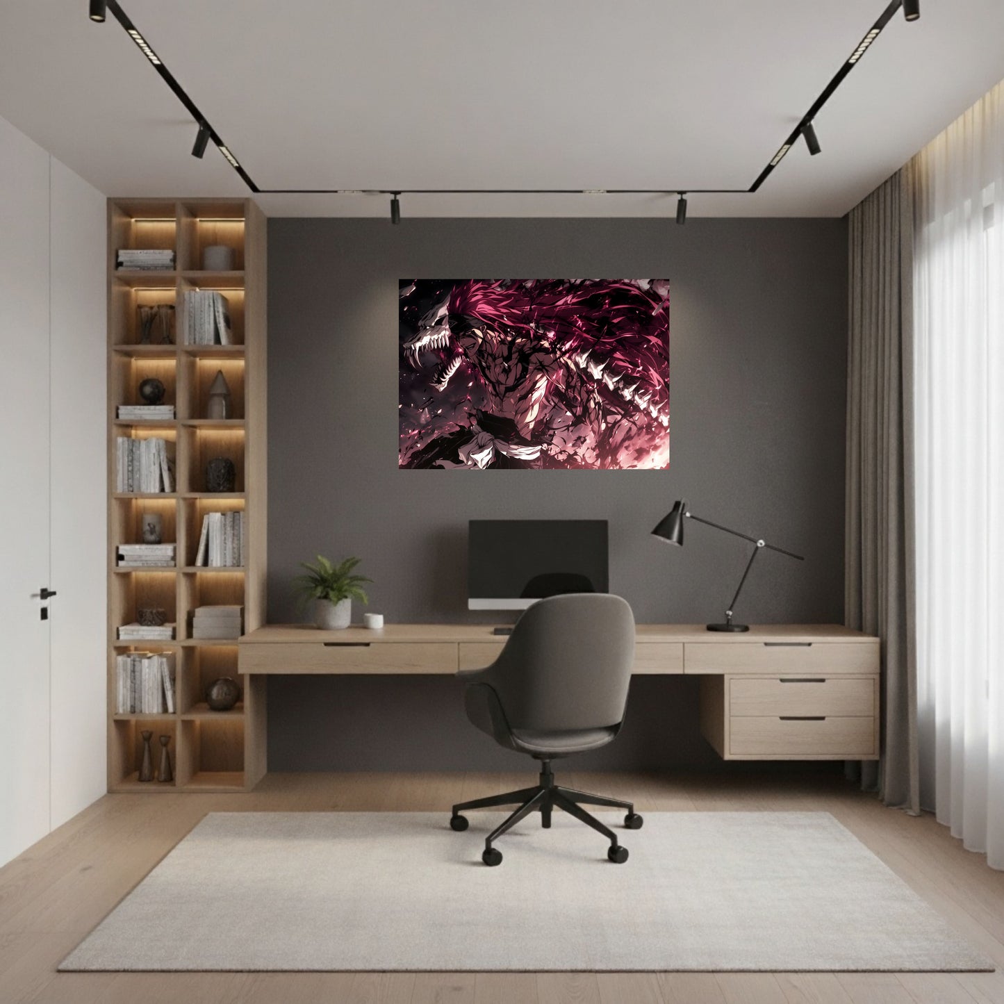 Abarai Renji Crimson Serpent Poster