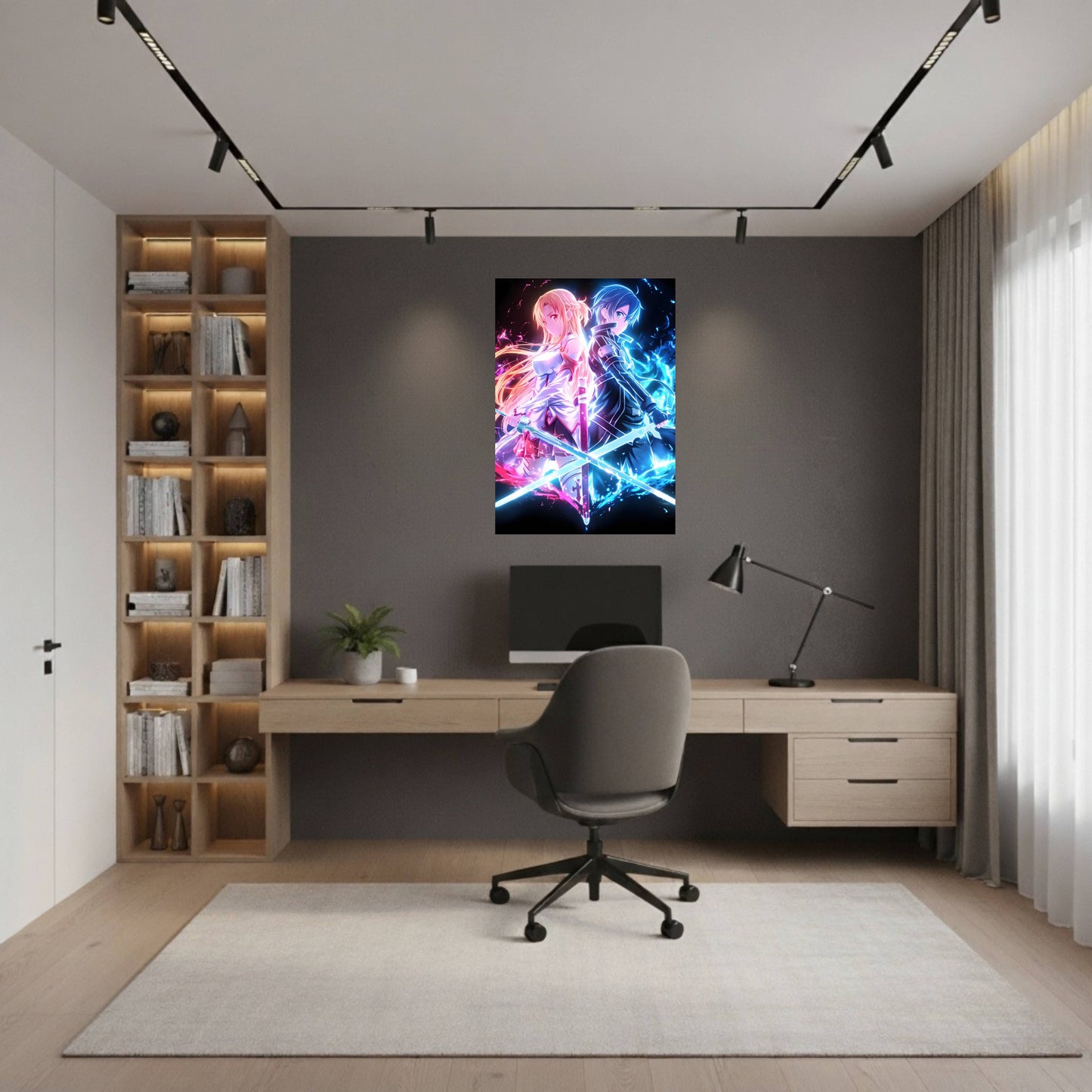 Kirito & Asuna Neon Poster