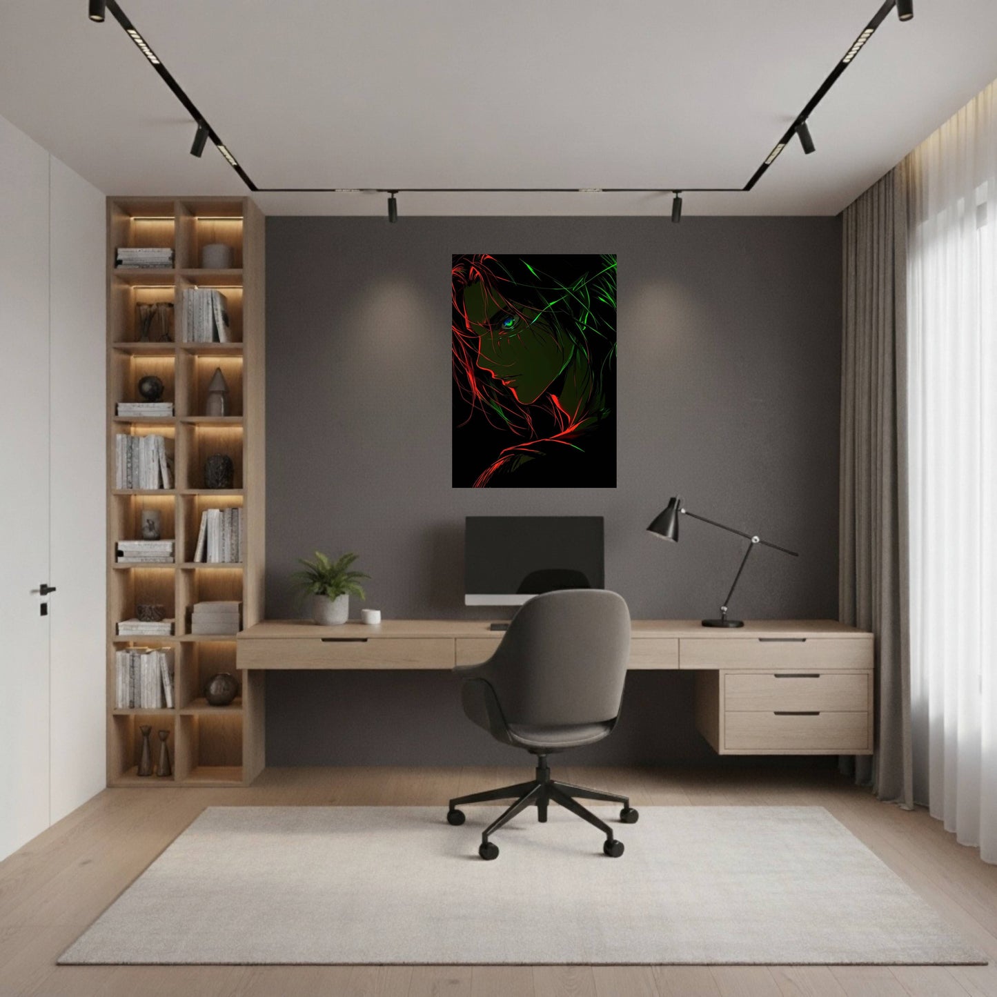 Eren Yeager: Neon Poster