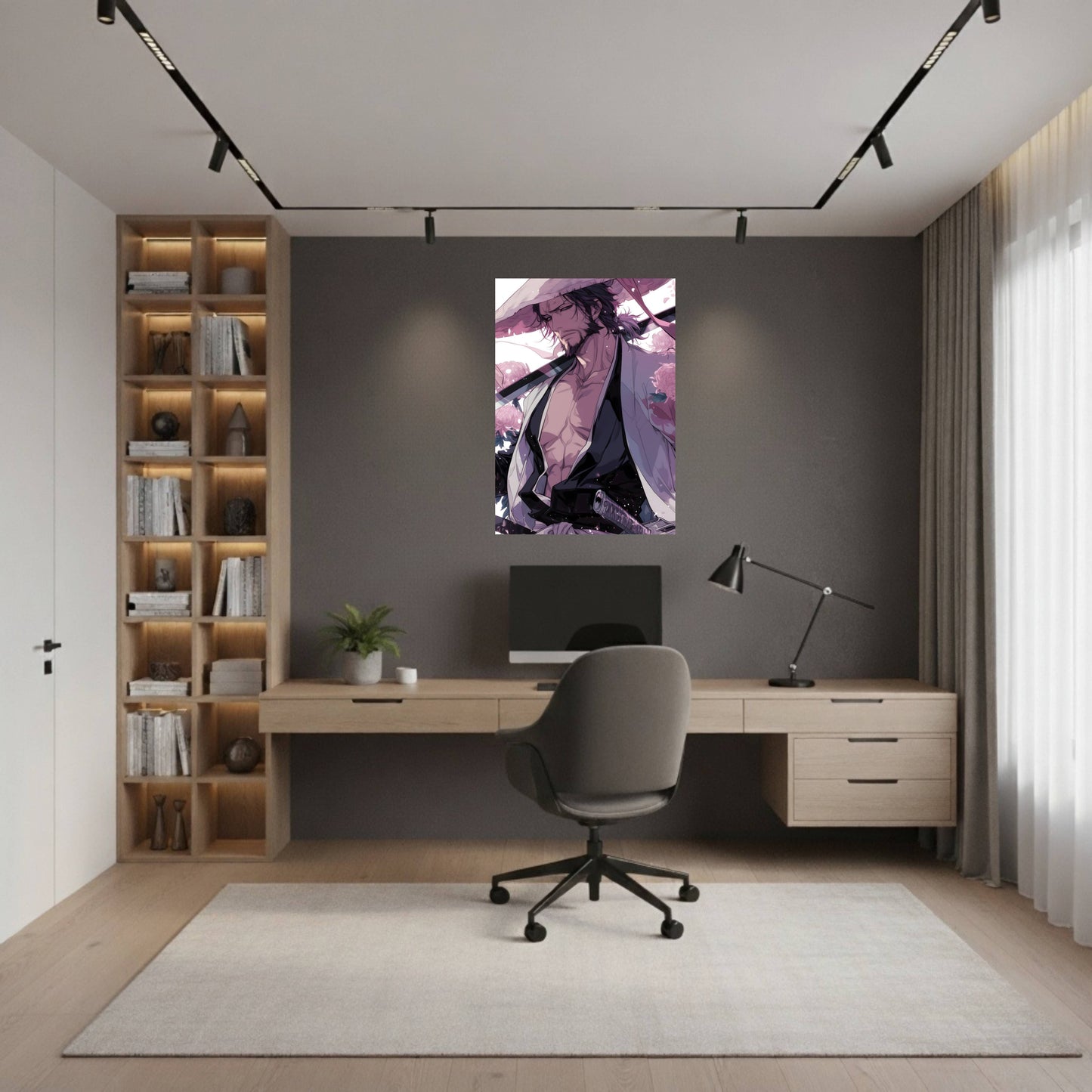 Kyōraku Shunsui Blooming Steel Poster